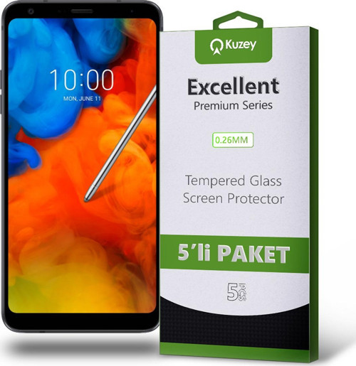 LG Q Stylus Temperli Ekran Koruyucu Kırılmaz Cam Ekonomik 5'li Paket