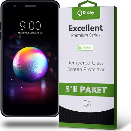 LG K11 Temperli Ekran Koruyucu Kırılmaz Cam Ekonomik 5'li Paket