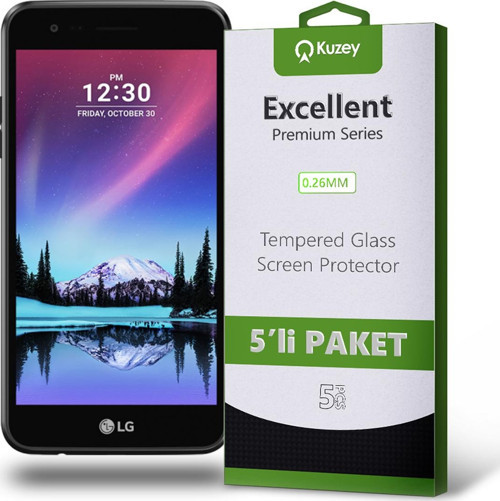 LG K4 Temperli Ekran Koruyucu Kırılmaz Cam Ekonomik 5'li Paket