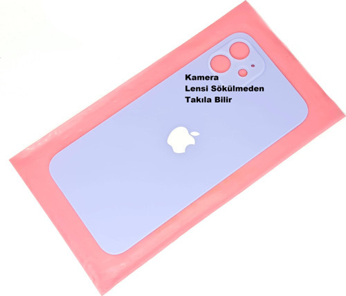 İphone 12 Arka Pil Batarya Kapağı (CAM) Mavi