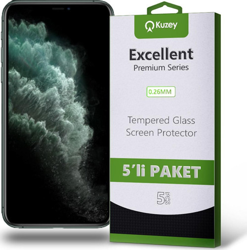 Apple iPhone 11 Promax Temperli Ekran Koruyucu Kırılmaz Cam Ekonomik 5'li Paket