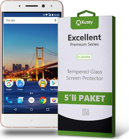 General Mobile GM5 Plus Temperli Ekran Koruyucu Kırılmaz Cam Ekonomik 5'li Paket