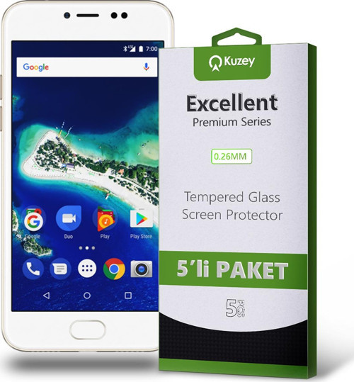 General Mobile GM6 Temperli Ekran Koruyucu Kırılmaz Cam Ekonomik 5'li Paket