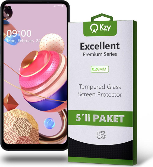 LG K51S Temperli Ekran Koruyucu Kırılmaz Cam Ekonomik 5'li Paket