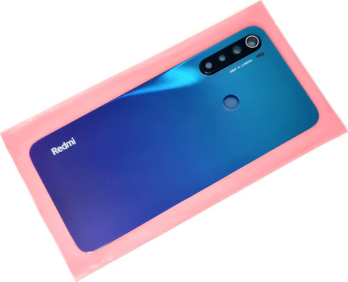 Xiaomi Redmi Note 8 Arka Kapak Batarya Kapağı (Cam Kamera Camı) Mavi