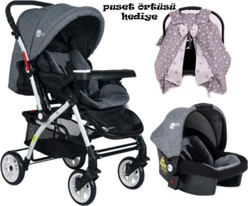 Four Baby Ab 327 Bebek Arabası Travel + Puset + Puset Örtüsü