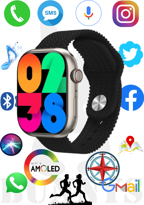 Mi 9T Uyumlu Akıllı Saat Konuşma Özellikli Watch 9 PRO 45MM AMOLED EKRAN