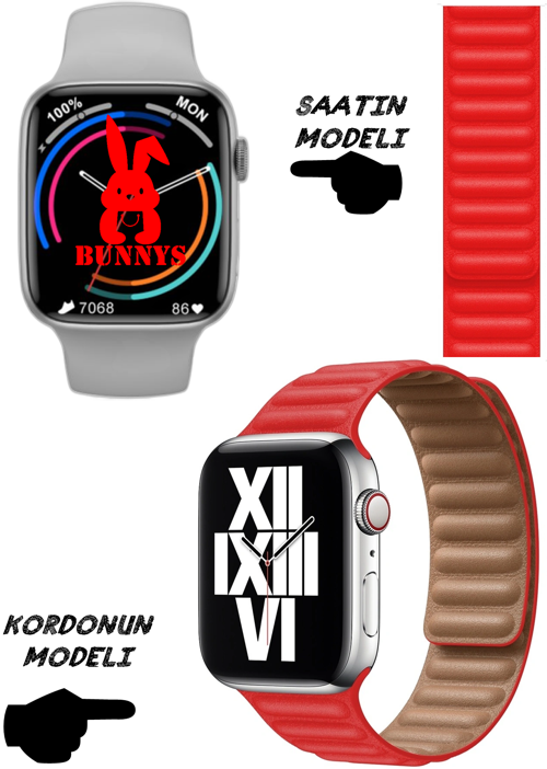 Omix Uyumlu Nfc Özellikli Bt Konuşma Özellikli Wacht 8 Akıllı Saat Deri Krdn