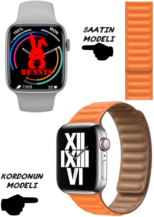 Omix Uyumlu Nfc Özellikli Bt Konuşma Özellikli Wacht 8 Akıllı Saat Deri Krdn