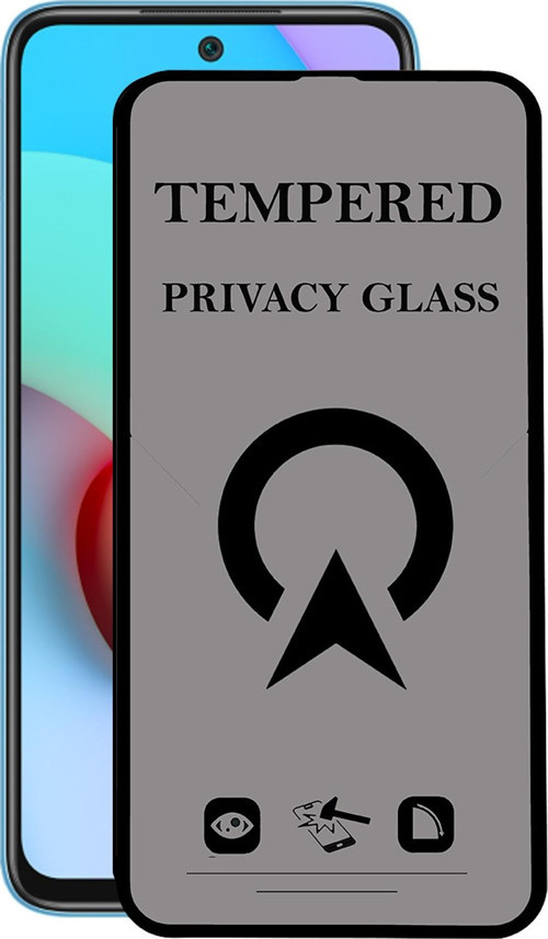 Xiaomi Redmi 10 Tam Kaplayan Privacy Hayalet Temperli Ekran Koruycu Cam
