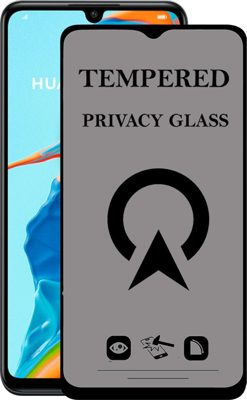 Huawei P30 Lite Tam Kaplayan Privacy Hayalet Temperli Ekran Koruycu Cam