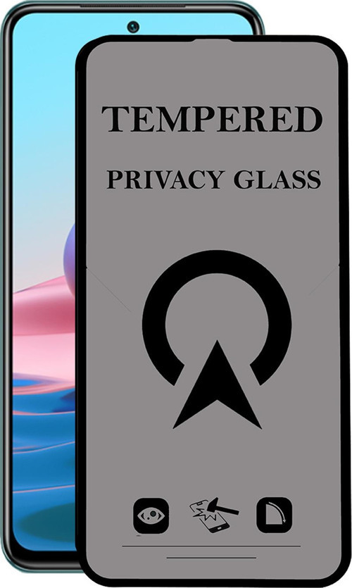 Xiaomi Redmi Note 10 Tam Kaplayan Privacy Hayalet Temperli Ekran Koruycu Cam