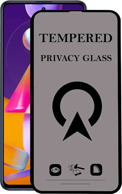 Samsung Galaxy M31s Tam Kaplayan Privacy Hayalet Temperli Ekran Koruycu Cam