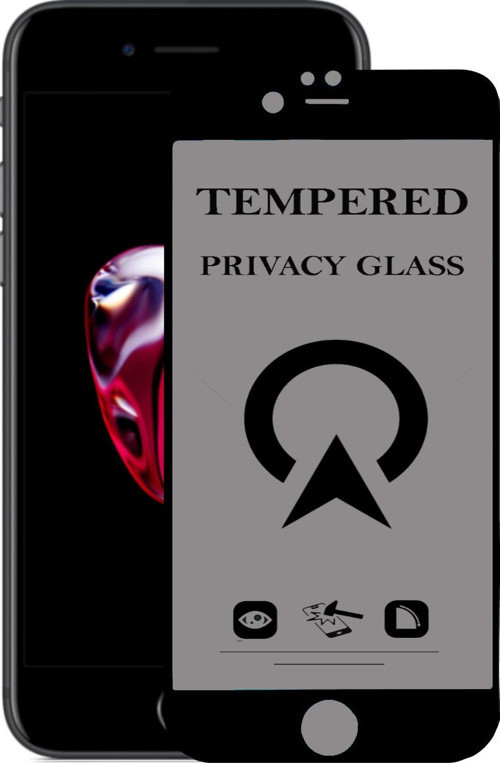 Apple iPhone 7 Tam Kaplayan Privacy Hayalet Temperli Ekran Koruycu Cam Siyah