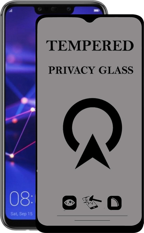 Huawei Mate 20 Lite Tam Kaplayan Privacy Hayalet Temperli Ekran Koruycu Cam