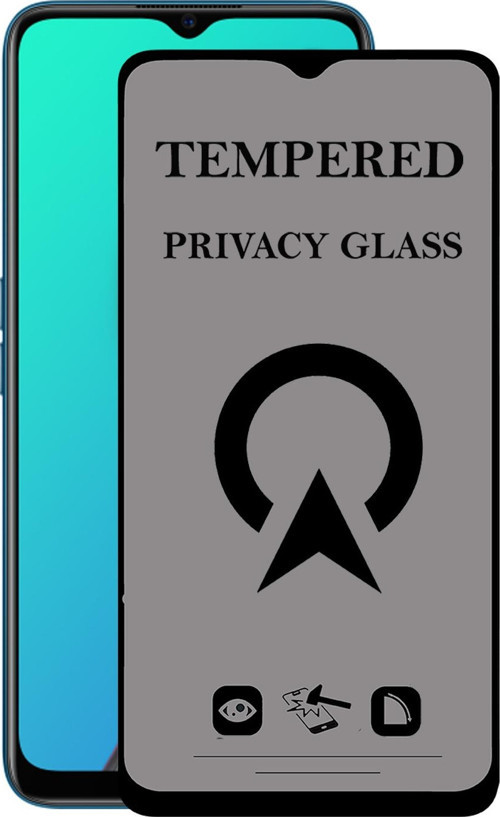 Oppo A9 2020 Tam Kaplayan Privacy Hayalet Temperli Ekran Koruycu Cam