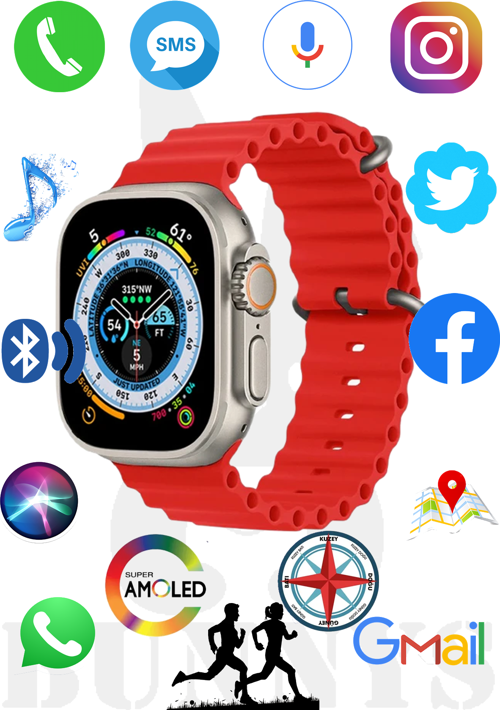 Oppo A54s Uyumlu Akıllı Saat HK8 PRO MAX AMOLED EKRAN Watch 8 Ultra 49MM