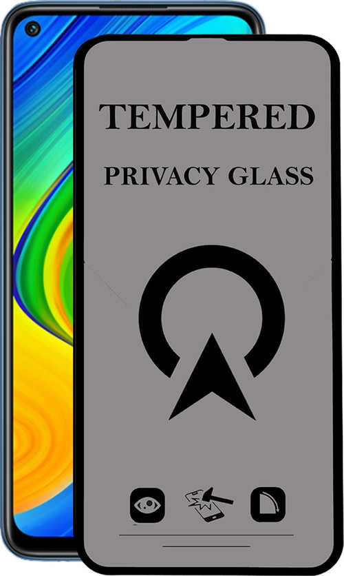 Xiaomi Redmi Note 9 Tam Kaplayan Privacy Hayalet Temperli Ekran Koruycu Cam