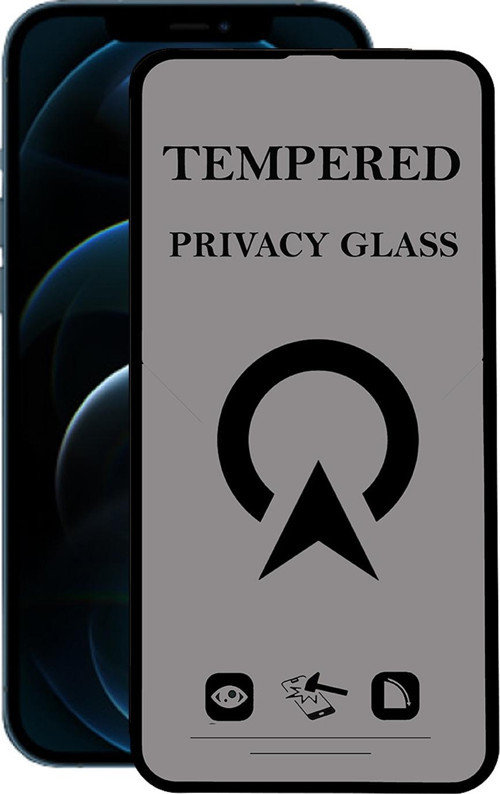 Apple iPhone 12 Pro Max Tam Kaplayan Privacy Hayalet Temperli Ekran Koruycu Cam