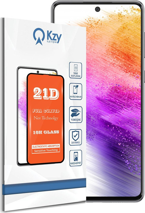 Samsung Galaxy A73 Tam Kaplayan 21D Temperli Ekran Koruyucu Cam