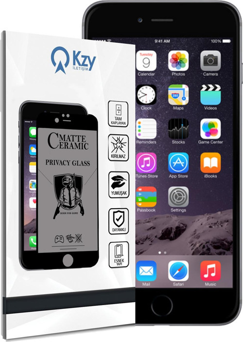 Apple iPhone 6 Tam Kaplayan Mat Seramik Nano Esnek Hayalet Ekran Koruyucu - Siyah