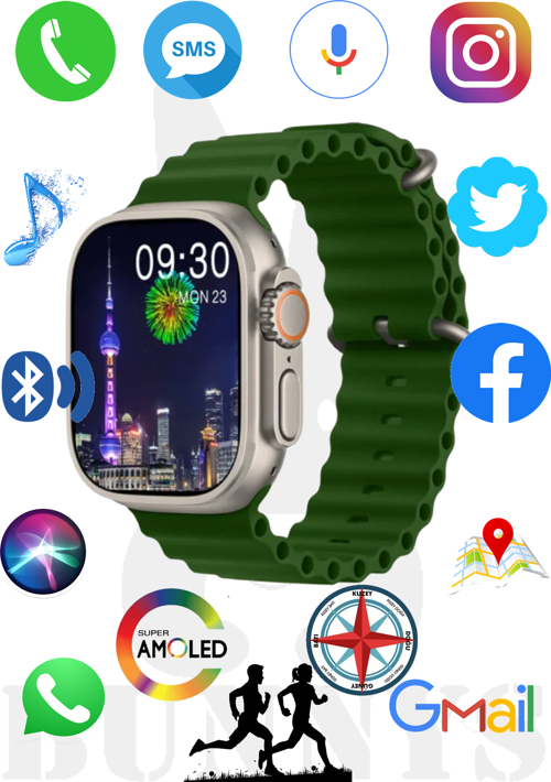 Poco M4 Uyumlu Akıllı Saat Watch 8 Ultra 49MM Konuşma Özellikli AMOLED EKRAN