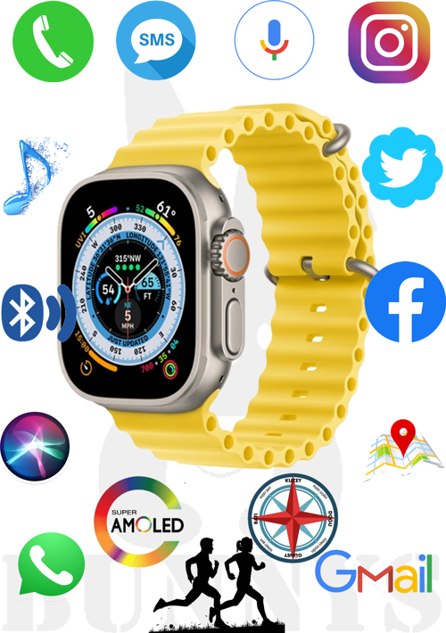 Poco M4 Uyumlu Akıllı Saat Watch 8 Ultra 49MM Konuşma Özellikli AMOLED EKRAN
