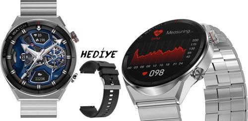 Poco X3 Uyumlu Akıllı Saat Smart Watch Konuşma Özellikli Metal
