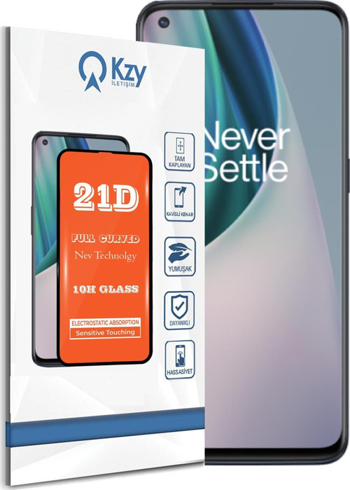 OnePlus Nord N10 Tam Kaplayan 21D Temperli Ekran Koruyucu Cam