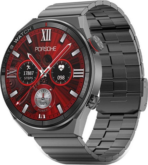 Samsung Galaxy M10 Uyumlu Akıllı Saat Smart Watch Konuşma Özellikli Metal