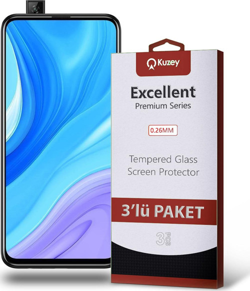 Huawei P Smart Pro 2019 Temperli Ekran Koruyucu Kırılmaz Cam Ekonomik 3'lü Paket