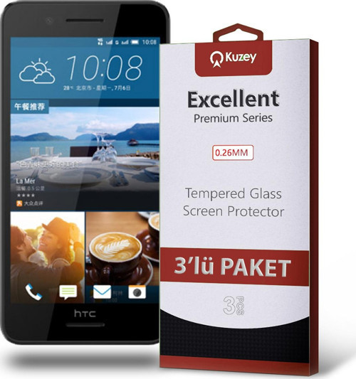 HTC Desire 728 Temperli Ekran Koruyucu Kırılmaz Cam Ekonomik 3'lü Paket