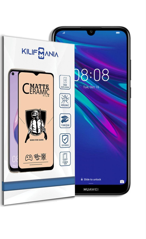Huawei Y6 2019 Tam Kaplayan Mat Seramik Nano Esnek Ekran Koruyucu