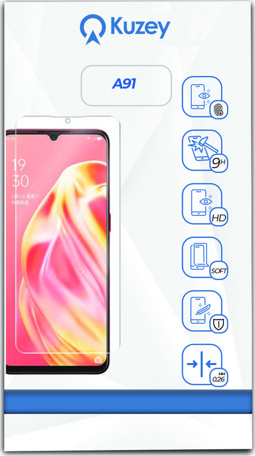Oppo A91 Temperli Ekran Koruyucu Kırılmaz Cam