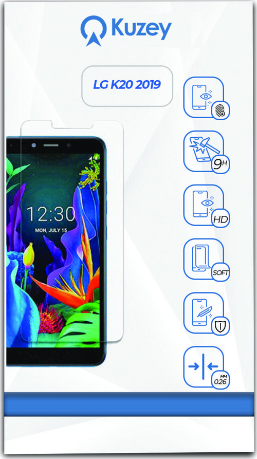LG K20 2019 Temperli Ekran Koruyucu Kırılmaz Cam