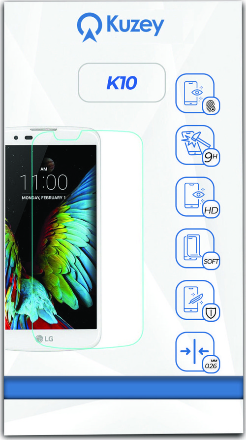 LG K10 Temperli Ekran Koruyucu Kırılmaz Cam