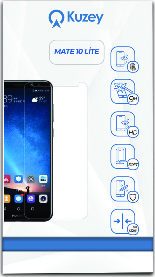 Huawei Mate 10 Lite Temperli Ekran Koruyucu Kırılmaz Cam