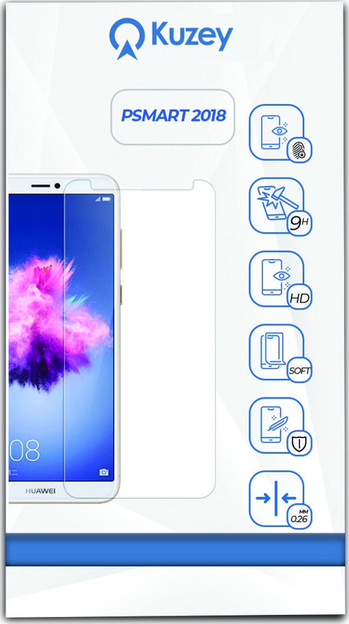 Huawei P Smart 2018 Temperli Ekran Koruyucu Kırılmaz Cam