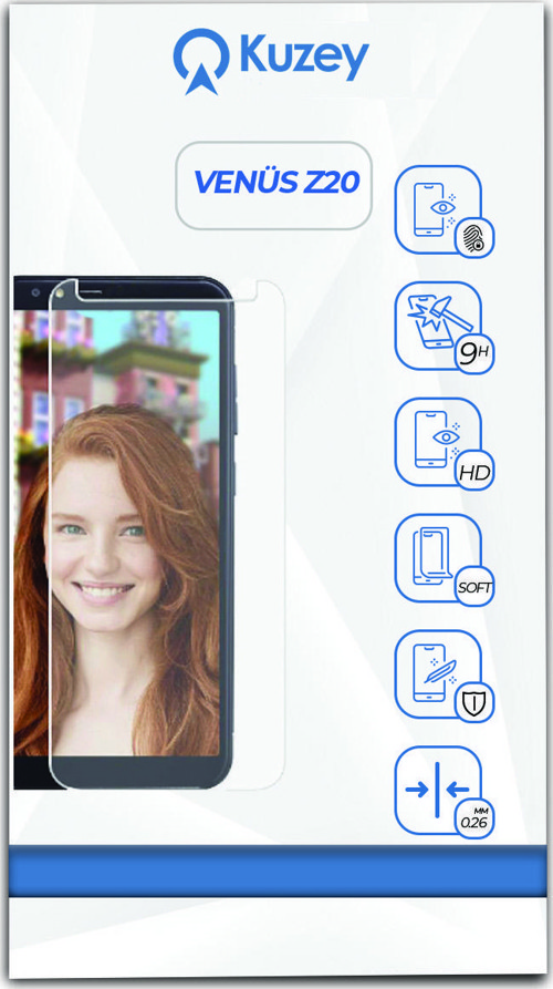 Vestel Venüs Z20 Temperli Ekran Koruyucu Kırılmaz Cam