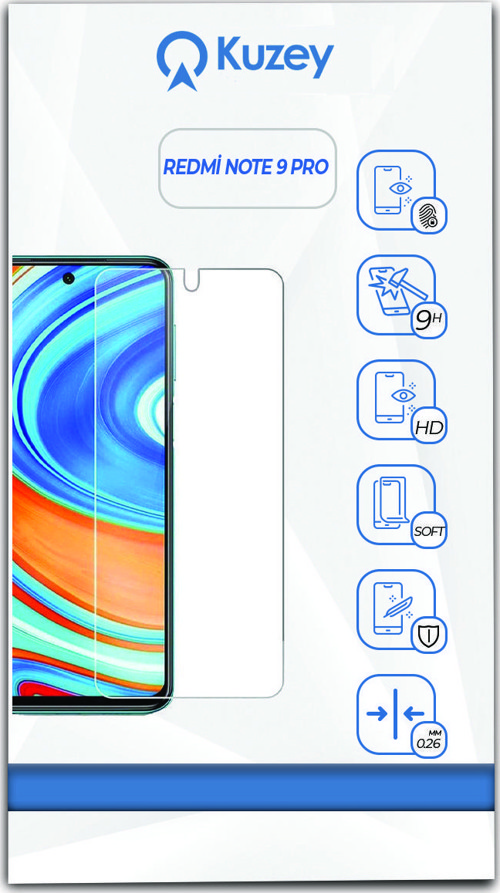 Xiaomi Redmi Note 9 Pro Temperli Ekran Koruyucu Kırılmaz Cam