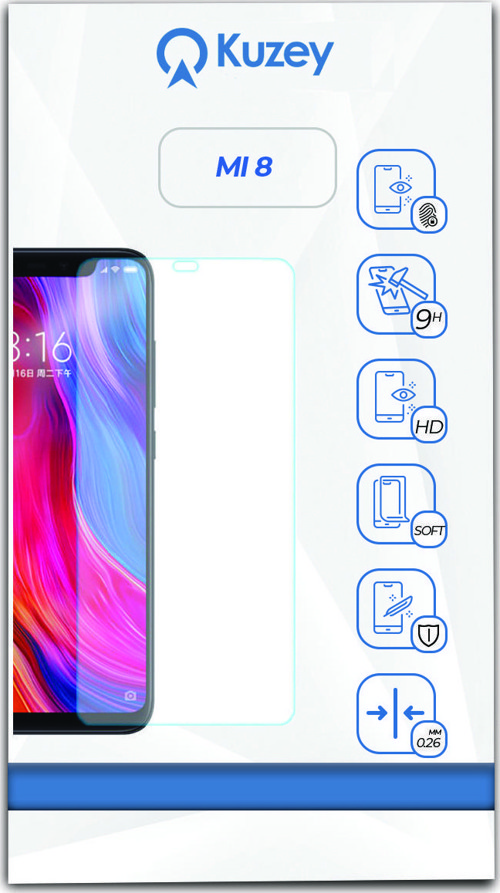 Xiaomi Mi 8 Temperli Ekran Koruyucu Kırılmaz Cam
