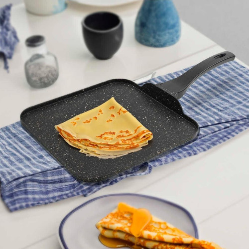 granit kare döküm krep tava 26 cm pankek krep omlet sahan tavası
