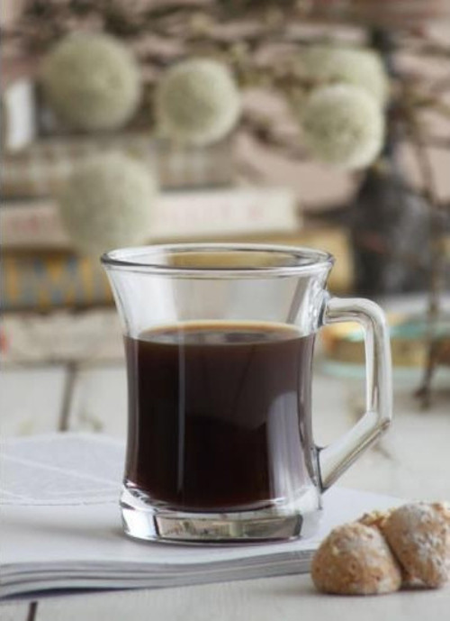 kulplu çay bardak - 6 lı kulplu cam kupa çay bardağı zpl-404