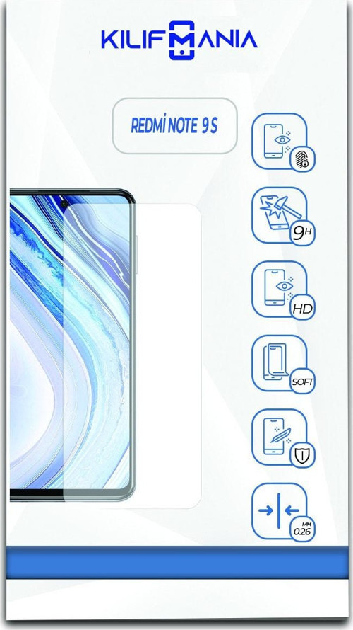 Xiaomi Redmi Note 9s Temperli Ekran Koruyucu Kırılmaz Cam