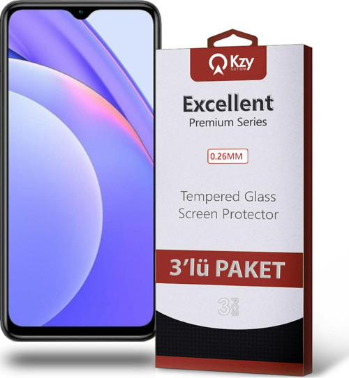 Xiaomi Redmi Note 9 4G Temperli Ekran Koruyucu Kırılmaz Cam Ekonomik 3'lü Paket