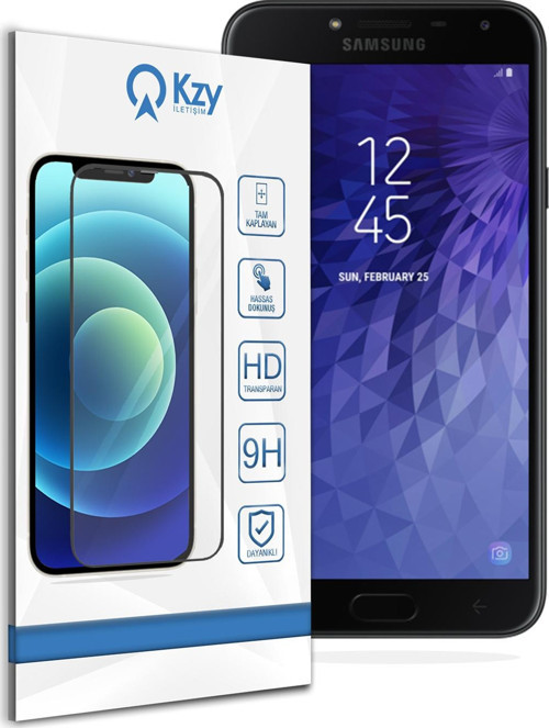 Samsung Galaxy J4 2018 Tam Kaplayan Temperli Ekran Koruyucu Cam