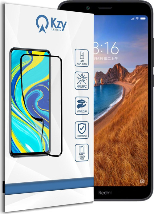 Xiaomi Redmi 7A Tam Kaplayan Fibernano Ekran Koruyucu Esnek Cam