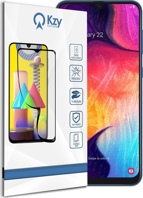Samsung Galaxy A50 Tam Kaplayan Fibernano Ekran Koruyucu Esnek Cam