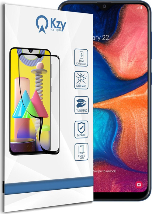 Samsung Galaxy A20 Tam Kaplayan Fibernano Ekran Koruyucu Esnek Cam