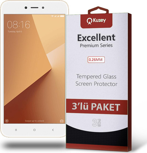 Xiaomi Redmi Y1 Lite Temperli Ekran Koruyucu Kırılmaz Cam Ekonomik 3'lü Paket